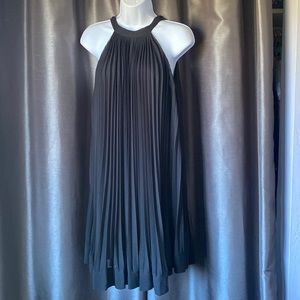 eci New York pleated, sleeveless black dress NWT